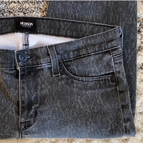 Hudson Jeans NICO Super Skinny Acid Wash Black Jeans Size 32 EUC - Picture 7 of 11